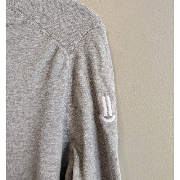 Brooks Brothers Size Medium V-Neck Sweater Womens Gray Pullover Pima Cotton LS - Picture 5 of 6